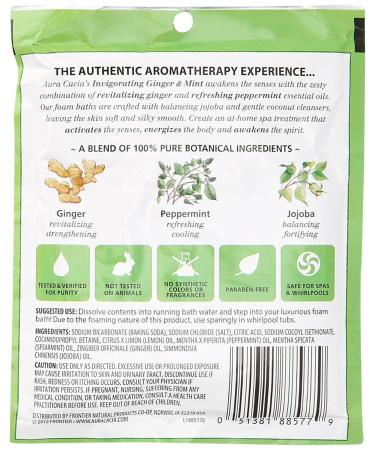 Aura Cacia Invigorating Ginger-Mint Aromatherapy Foam Bath 2.5oz (Pack of 3) - Buy Online on GoSupps.com