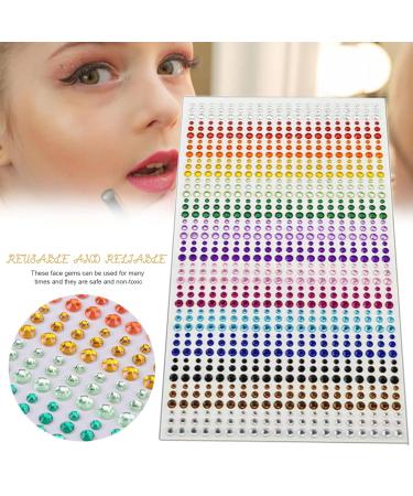 1390 PCS Face Jewels Set - Skin-Friendly Rhinestones for Festivals & Daily Makeup | Self-Adhesive Glitter Kit with Tweezer - Buy Online on GoSupps.com