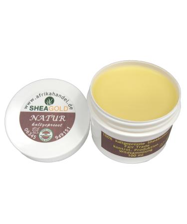 Shea butter Original unaffected and cold -pressed 80g - natural cosmetics body butter vegan perfume -free moisture -greasy dashing all skin types 80 g (1 Pack) in the plastic box