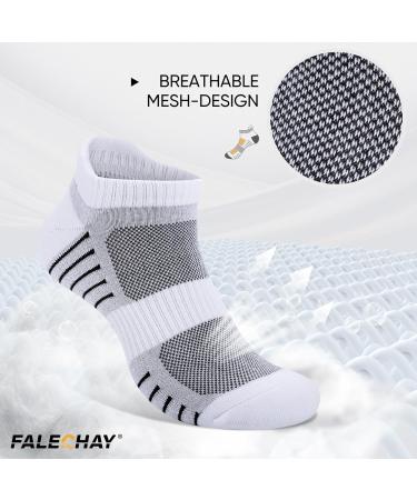 Falechay 8 Pairs Unisex Sneaker Socks - Breathable Cotton Sports Socks for Men & Women | Short Running Socks Size 35-38 - White - Buy Online on GoSupps.com