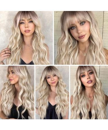 Haircube Gold Blonde Highlighted Long Curly Wig with Pony - Natural Heat-Resistant Synthetic Hairstyle for Fashionable Looks - Buy Online on GoSupps.com