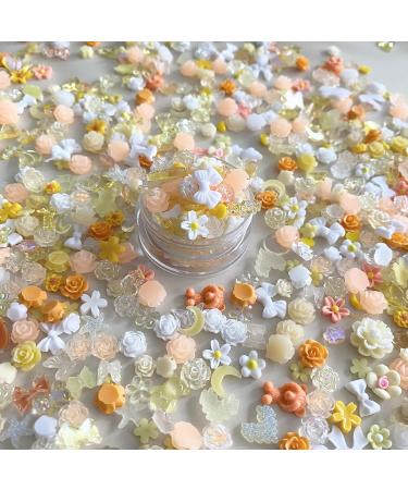 3D Colorful Camellia Nail Art Charms - Wedding Butterfly Design - Buy Online on GoSupps.com