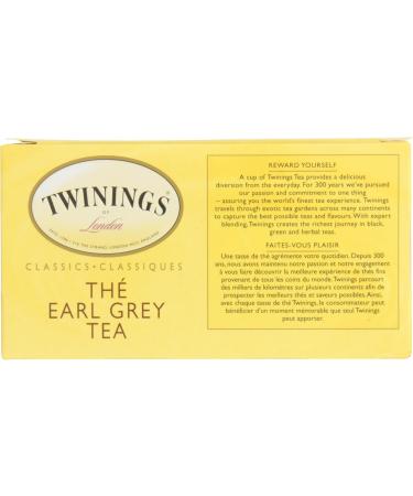 Twinings Classic Earl Grey Individually Wrapped Tea Bags | Caffeinated Black Tea Enhanced with Bergamot Citrus | 50 Count (Pack of 6) Earl Grey 50 Count (Pack of 6) - Buy Online on GoSupps.com