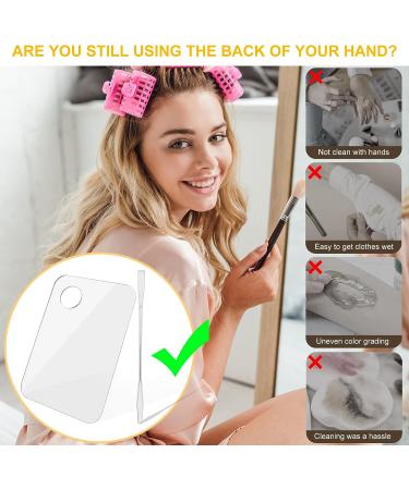 Acrylic Makeup Palette 2 Pack with Spatula and Mirror - for Nail Art & Beauty Salon - Transparent - Buy Online on GoSupps.com