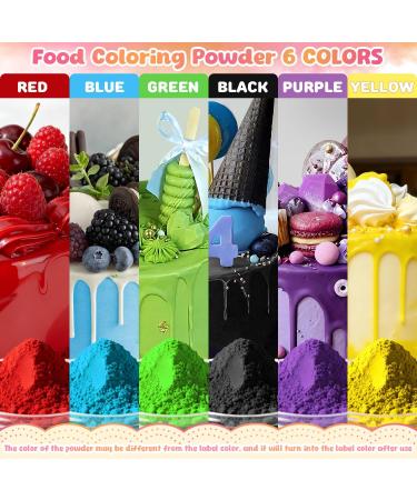 Colorant Alimentaire Poudre 5g x 6 Couleurs Vibrantes Colorant Alimentaire Hautement Concentr e Poudre Colorante Comestible Pour Gla age Fondant G teaux Macarons Biscuits ufs De P ques - Buy Online on GoSupps.com