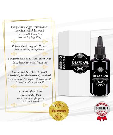 Natural Premium Beard Oil Care Set with Bamboo Comb | Fresh Lemon Fragrance | Vitamin E for Beard Growth | 50ml - Buy Online on GoSupps.com