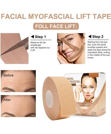 Pilipane Face Lift Tape for Wrinkle Reduction and Skin Tightening Facial Wrinkle Prevention and Myofascial Lift Tape Promotes Blood Circulation and Prevents Skin Sagging V Face Shape Tape - Buy Online on GoSupps.com