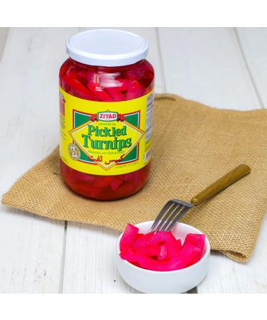 Ziyad Premium Arabic Pickled Turnips - 21 oz - Authentic Middle Eastern Recipe - Vegan - Non Perishable - 1.31 lb - Buy Online on GoSupps.com