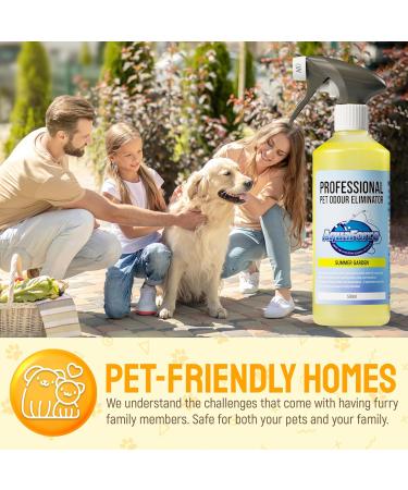 AQUAFORCE Pet Odour Eliminator Spray Strong Enzyme Odour Bacteria Eating Deodoriser & Dog Urine Neutraliser | Pet Odour Remover | Smells from Carpet Upholstery - Buy Online on GoSupps.com