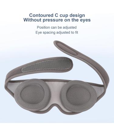 3D Contoured Sleeping Eye Cover Block Out Light Comfortable Breathable V-Shaped Nose Design for Meditation Traveling Napping with Wide Eye Space Relieves Headaches - Buy Online on GoSupps.com