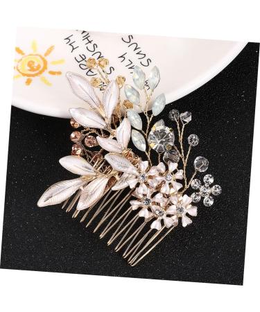 Housoutil 1pc Pearl Hair Pin Wedding Hair Clips Wedding Bridal Hair Clip Pearl Hair Clip Colorful Hair Cuffs Bridal Pearl Hair Comb Floral Hair Comb Tiara Accessories Crystal Bride - Buy Online on GoSupps.com