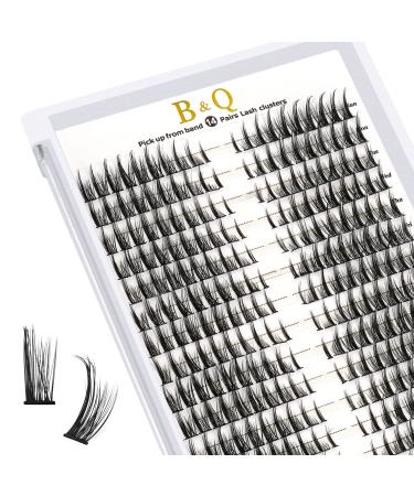 Cluster lashes 72 Clusters B&Q Lash Clusters D Curl Individual Cluster Lashes Natural Eyelash Clusters DIY Lash Extensions Soft Fluffy Cluster Eyelash Extensions (UK-FD-B51-D-MIX) D-MIX B 51