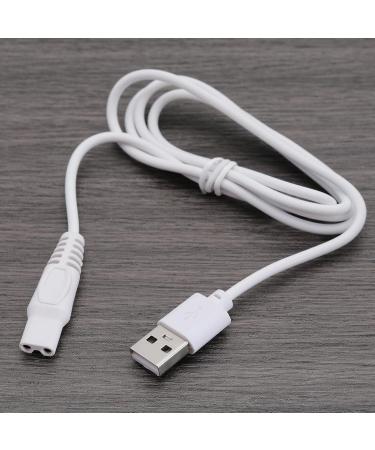 Emsea USB Razor Charging Cable - Compatible with Finishing Touch Flawless Legs | 5V 1m Power Cable for Women | 2-Pack White - Buy Online on GoSupps.com