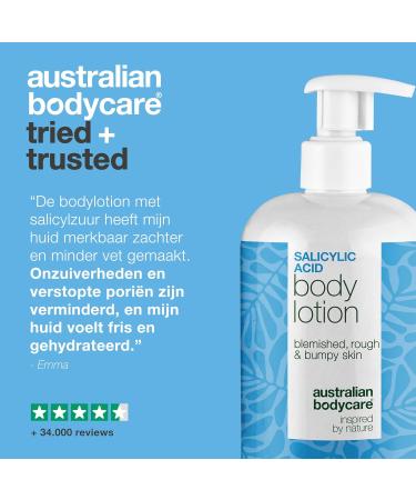 Australian Bodycare Body lotion with salicylic acid against impurities dry and oily skin Contains BHA niacinamide and hyaluronic acid for exfoliation and deep hydration - Buy Online on GoSupps.com