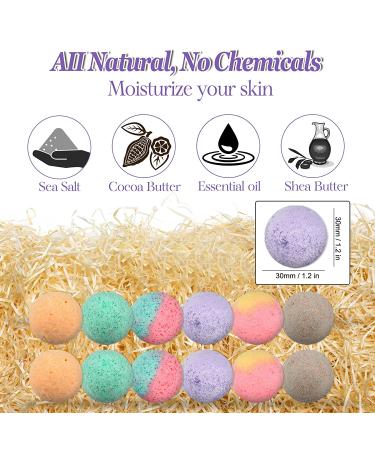 Organic Foot Bath Bombs 12 Pack - Rich Essential Oils for Dry, Cracked Feet - Foot Soak with Bath Salt for Athletes Foot & Stubborn Odor - Tired Feet Relief - Buy Online on GoSupps.com