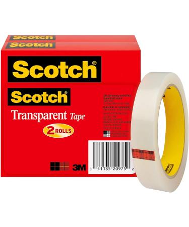 Scotch Transparent Tape 3/4 in x 2592 in 2 Boxes/Pack (600-2P34-72) 1 3/4 X 2592 Inches  - Buy Online on GoSupps.com