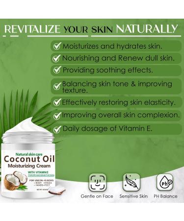 Coconut Oil Moisturizing Cream & Arabica Coffee Scrub Set Nourishing Coconut Face Cream & Body Exfoliator 2-Piece Skin Care Combo for Smooth Soft Skin - Buy Online on GoSupps.com