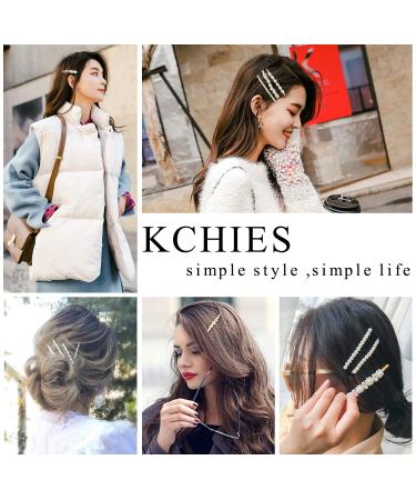 Gold Pearl Bobby Pins - Women's Hair Accessories for Bridal, Wedding, Birthday - 6 Pack - Buy Online on GoSupps.com