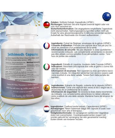 Ayushya Liquorice Root Capsules - 60 Natural Capsules with Yastimadhu, Mulethi, Jethimadh - Buy Online on GoSupps.com