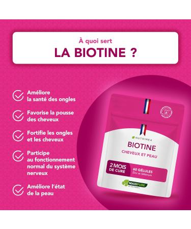  Laboratoires Nutrimea BIOTIN | Excipient-Free | Accelerates Hair & Nail Growth | With Vitamin B8 Pumpkin Seeds Zinc and Selenium | 6 - Buy Online on GoSupps.com
