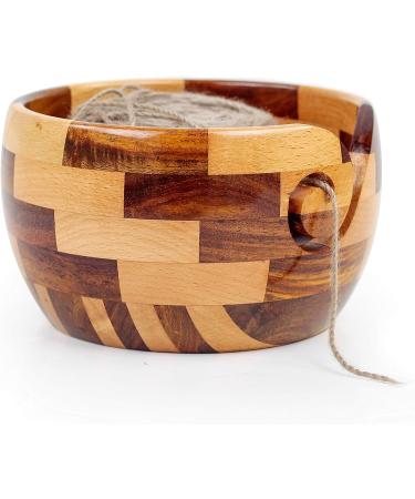 Nagina International Turmeric & Rosewood Yarn Storage Bowl for Crochet & Knitting | Premium Mixed Yarn Organizer for Skeins & Balls | Knitter's Gift (Medium) - Buy Online on GoSupps.com