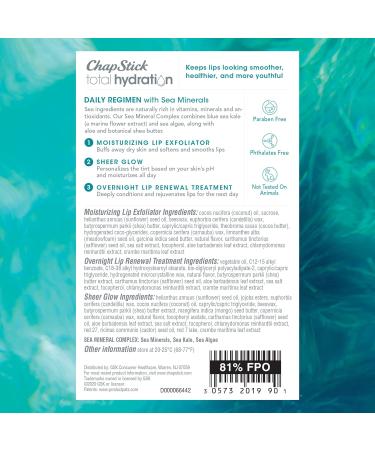 ChapStick Total Hydration Sea Minerals Gift Pack: Exfoliator, Overnight Moisturizer, Tinted Balm - 3 Pack - Buy Online on GoSupps.com