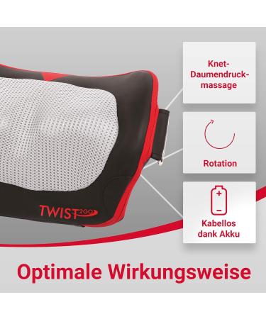 Miniwell Twist2go Casada Shiatsu Massage Pillow with Heating Function - Wireless Neck Shoulder & Back Massager for Home & Office - Buy Online on GoSupps.com