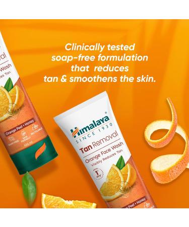 Himalaya Tan Removal Orange Face Wash 100ml - Buy Online on GoSupps.com