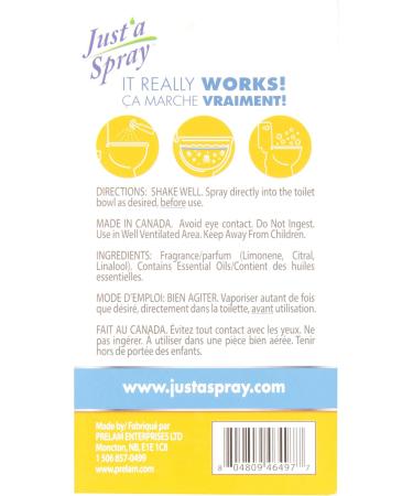 Just a Spray Before You Go Toilet Odor Eliminator Citrus 9 ml - Poop Spray Pocket Toilet Spray Travel Size Personal Freshener. - Buy Online on GoSupps.com