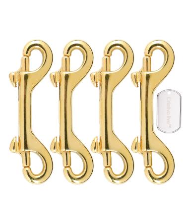 Brass Double End Snap Hook Clip Diving Hook 3.5 Inch 4 Pcs for Diving,pet,Handmade Bag,Keychains etc - Buy Online on GoSupps.com