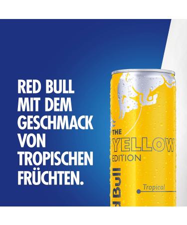 Buy Red Bull Energy Drink Yellow Edition - 24-Pack Tropical Flavor Cans | Disposable 250ml | International Shipping - Buy Online on GoSupps.com