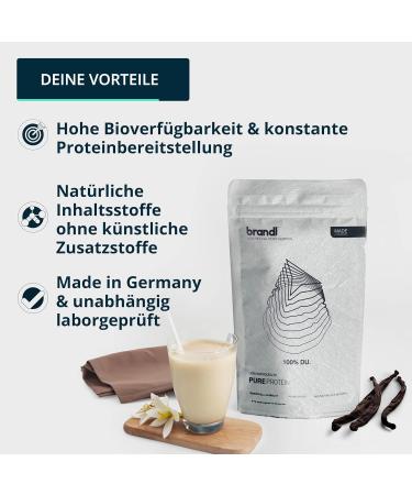 Buy Brandl Protein Powder Vanilla 5kg - No Artificial Sweeteners | Whey + Plant Protein | All Amino Acids | 1000g - Buy Online on GoSupps.com