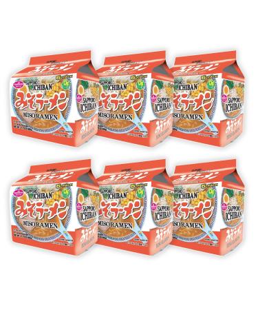 Sapporo Ichiban Miso Ramen with Original Spice Pack, 17.5 Ounce (Pack of 6)