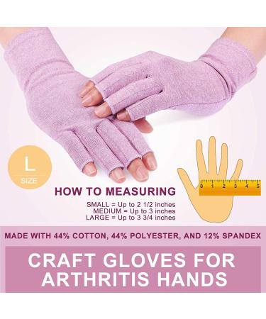 3 Pairs Medium Compression Arthritis Gloves for Joint Relief - Black/Gray/Purple - Buy Online on GoSupps.com