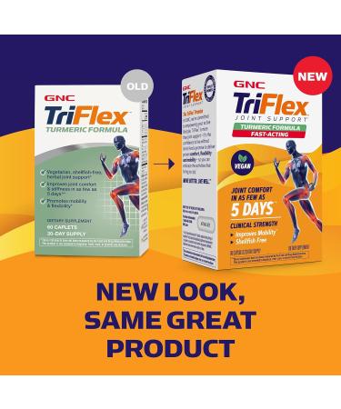 GNC TriFlex Turmeric Formula Improves Joint Comfort and Stiffness Promotes Mobility and Flexibility 60 Capsules - Buy Online on GoSupps.com