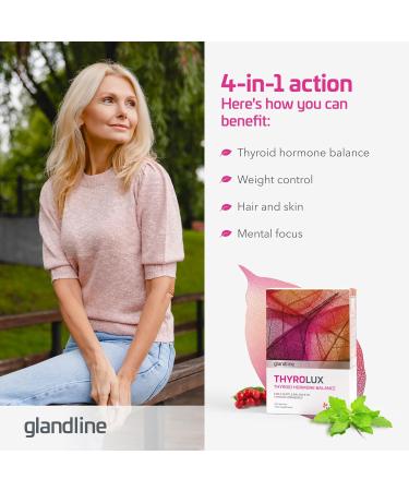 Sensilab Thyrolux 120 Capsules - Thyroid Support Supplement with Iodine, L-Tyrosine, Selenium, and Zinc for Optimal Health - Buy Online on GoSupps.com