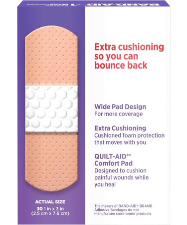 BAND-AID Cushion-Care Sport Strip Bandages - 30 ea (Pack of 3) - Buy Online on GoSupps.com