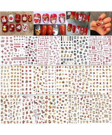 Self-Adhesive Manicure Accessories Hand-made Animal Prints Nail Stickers Tiger Decals Nail Art Decorations Nail Slider(Style 6) - Buy Online on GoSupps.com