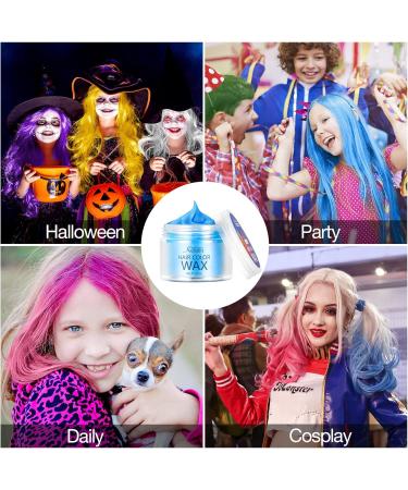 Kids Temporary Hair Color Wax Dye - 6 Colours for Instant Styling - Men Women Party Cosplay Halloween - Wash Out Easily - Natural Ingredients - Buy Online on GoSupps.com