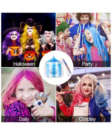 Magic Master Hair Color Wax - Temporary Keratin Hairstyle for Men & Women | 6 Vibrant Shades for Parties Festivals & Cosplay - Buy Online on GoSupps.com