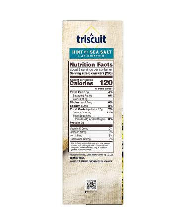 Triscuit Hint of Sea Salt Whole Grain Wheat Crackers 8.5 oz (Pack of 6) - Lightly Salted Snack Option - Buy Online on GoSupps.com