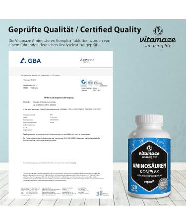 Essential Amino Acids 10,000mg - Full Spectrum EAA & BCAA Formula for Muscle Building & Repair - 120 Tablets - Buy Online on GoSupps.com