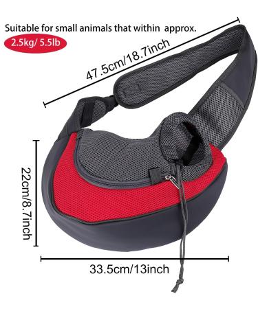 Hands-Free Small Dog Carrier - Travel Pet Bag for Cats & Rabbits Under 2.5kg | Comfortable Cross-Body Carrier for Subway & Outdoors - Buy Online on GoSupps.com