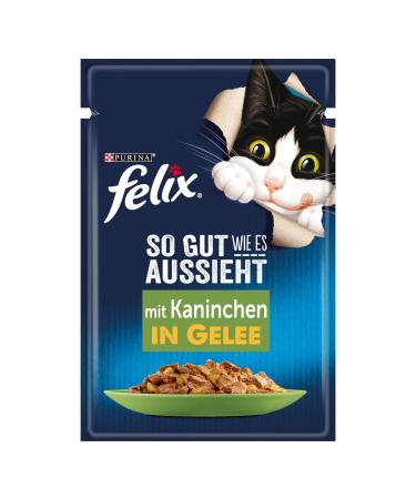 FELIX As good as it looks wet cat food in jelly with rabbit 26 pack (26 x 85g) Rabbit 2.21 kg (1 pack)