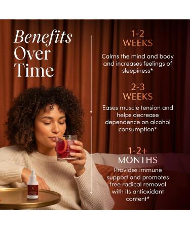 Apoth kary Wine Down Natural Sleep and Relaxation Support Alcohol-Free Red Wine-Inspired Herbal Liquid Drops Consists of Blue Vervain Tart Cherry and California Poppy 1 oz 30 Servings 30ml - Buy Online on GoSupps.com