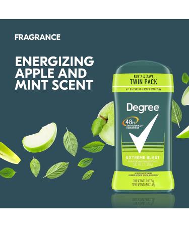 Buy Degree Men Original Protection Antiperspirant Deodorant Twin Pack - 48-Hour Sweat & Odor Protection Extreme Blast - 2.7 oz & 8.1 oz Pack of 4 - International Shipping Available - Buy Online on GoSupps.com