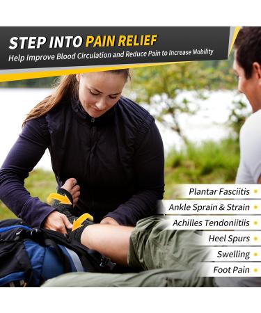 CAMBIVO Ankle Brace for Sprains & Recovery - Compression Support for Achilles Tendonitis & Plantar Fasciitis - Unisex Medium Black Sleeves for Basketball & Daily Use - Buy Online on GoSupps.com