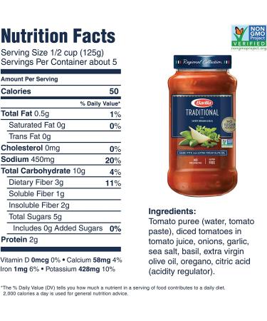 Barilla Premium Pasta Sauce Variety Pack - Tomato & Basil/Traditional Tomato 24oz Jar (4 Pack) - No Added Sugar or Artificial Ingredients - Non-GMO, Gluten Free, Kosher - Buy Online on GoSupps.com