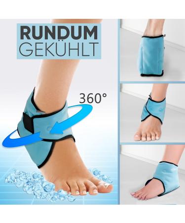 ICEHOF Cool Pads Ankle - Cooling Gel Bandage for Ankle Pain Relief | Cold Therapy for Rheumatism & Chemotherapy | One Size - Buy Online on GoSupps.com