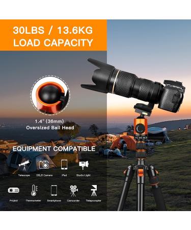 Victiv 82 Aluminum DSLR Camera Tripod | 80 Monopod | Lightweight & Durable Tripod for Travel & Work - Orange - Buy Online on GoSupps.com